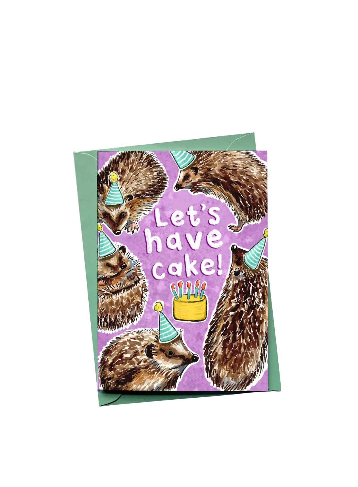Alexia Claire Hedgehogs and Cake Birthday Card