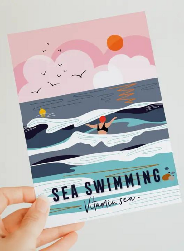 Sea Swimming Vitamin Sea Card from Onneke