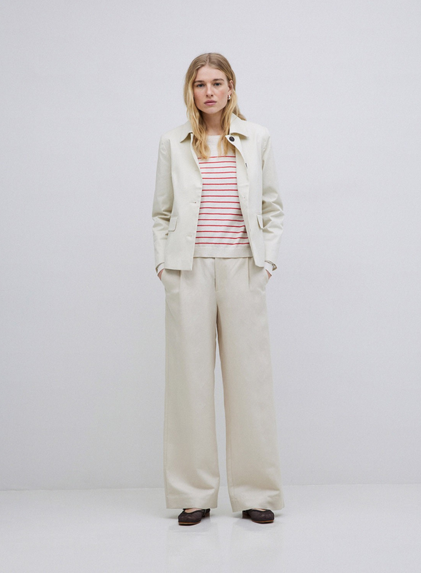 O-Clarins Knit Jumper in Orange Stripe from Yerse