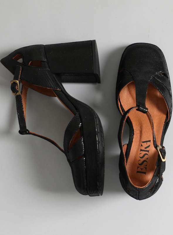 Chaza in Black Metallic from Esska