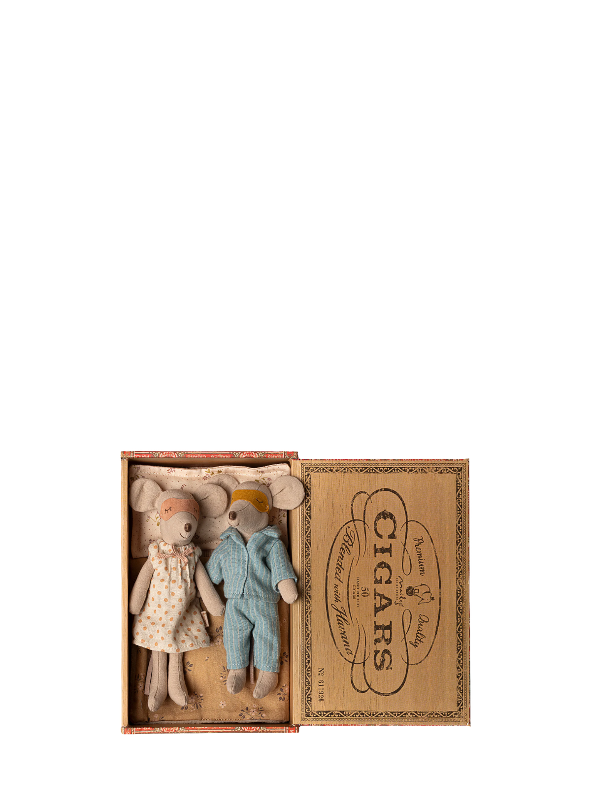 Mum and Dad Mice in Cigar Box from Maileg
