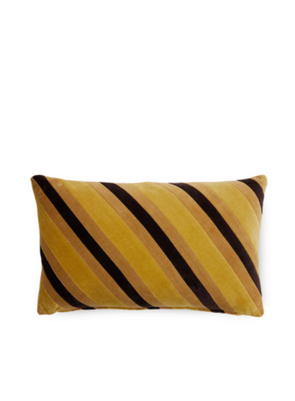 Striped Velvet Cushion in Honey from HK Living