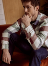 Flavigny Shirt in Navy & Terracotta from Faguo