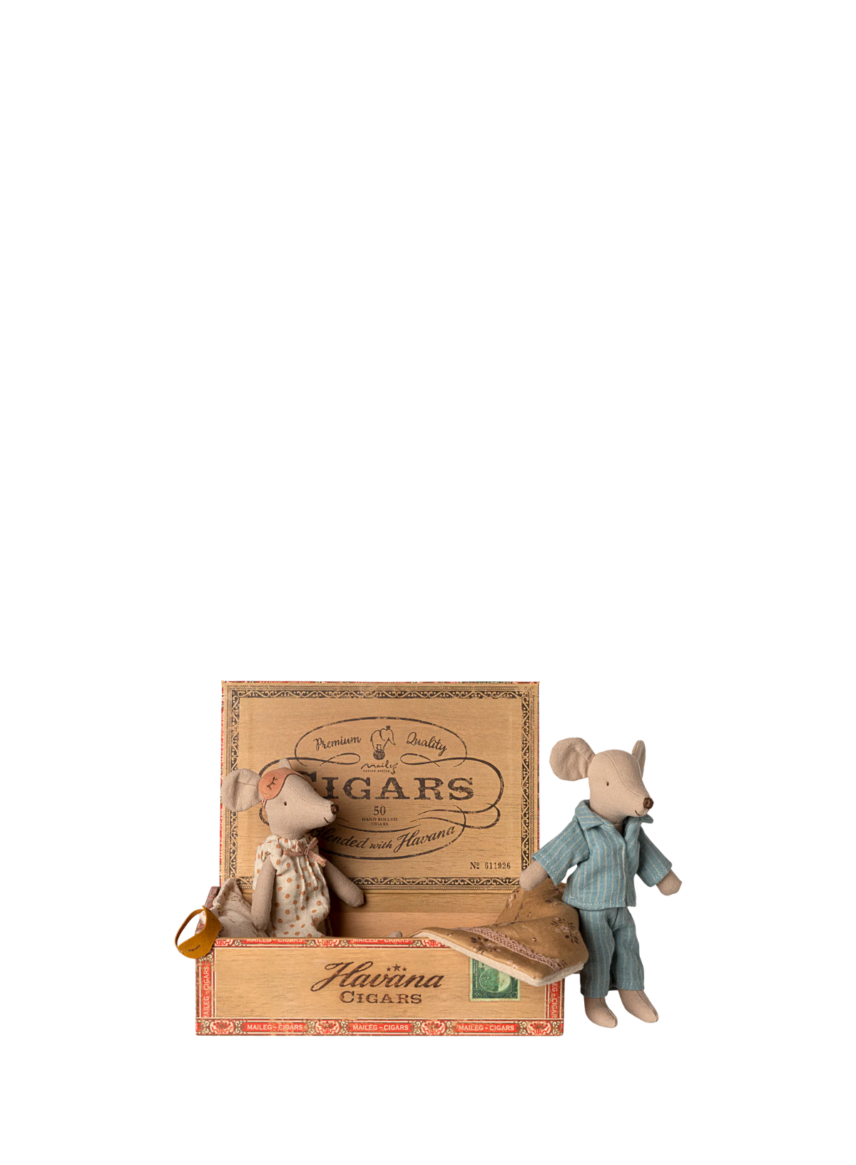 Mum and Dad Mice in Cigar Box from Maileg