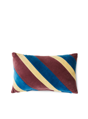 Striped Velvet Cushion in Speakeasy from HK Living