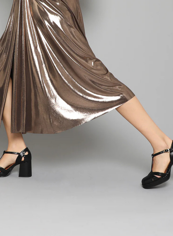 Chaza in Black Metallic from Esska