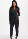 Anwen Boilersuit in Washed Black Heart Burst from Sugarhill