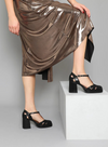 Chaza in Black Metallic from Esska