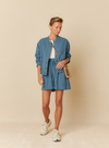 Panama Bomber Jacket in Indigo Blue from Indi & Cold