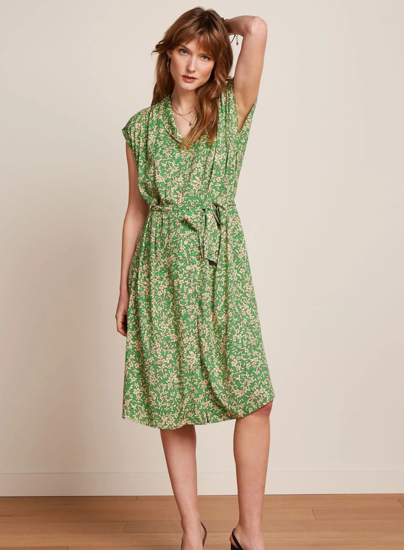 Maria Dress Paradis in Jasmine Green from King Louie