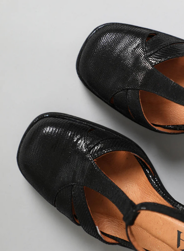 Chaza in Black Metallic from Esska