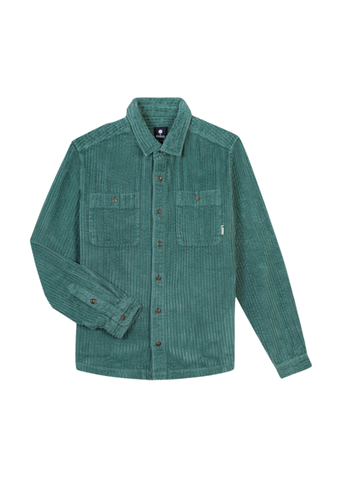 Clemont Soft Cord Shirt in Green from Faguo