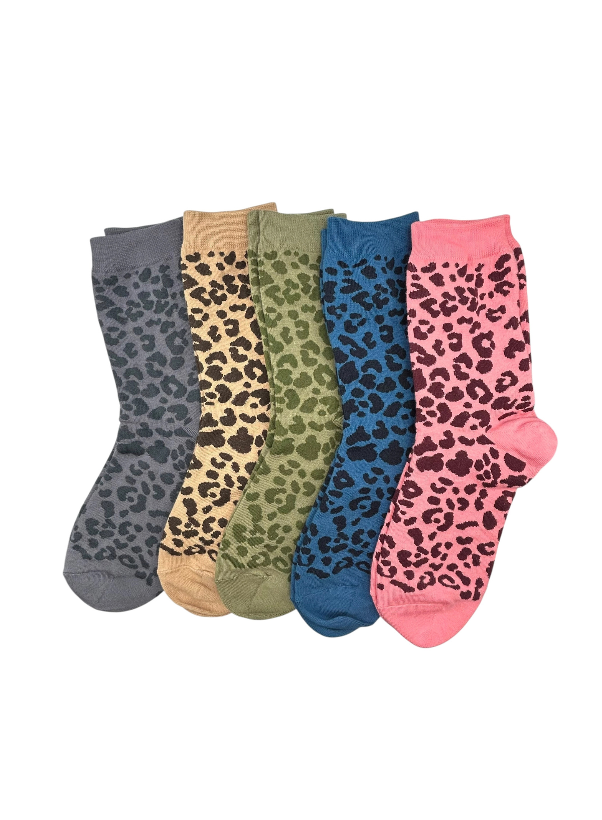 Leopard Single Socks in Pink from Sixton