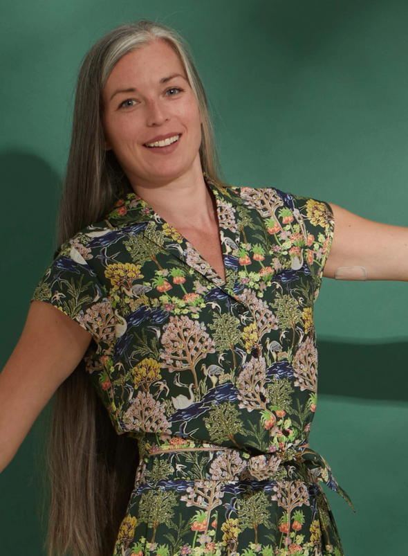 Peggy Top in Green Botanical Gardens from Palava