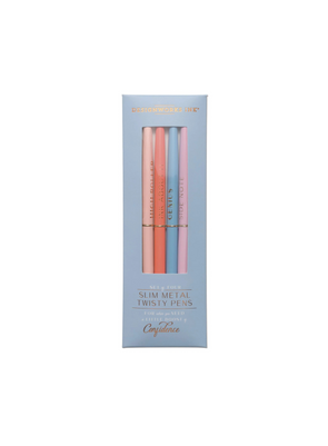 Twisty Slim Metal Pens in Blue from Designworks Ink