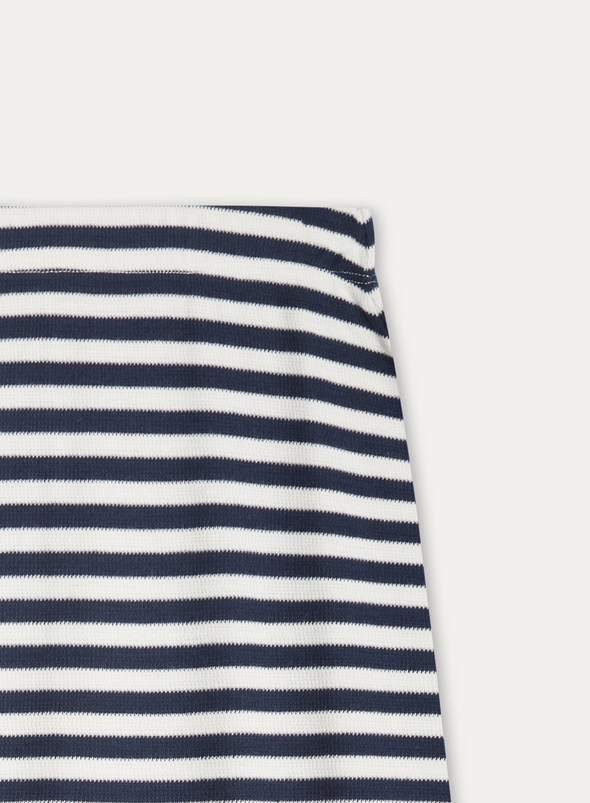 Sara Midi Skirt in Ecru+Navy Stripes from Yerse