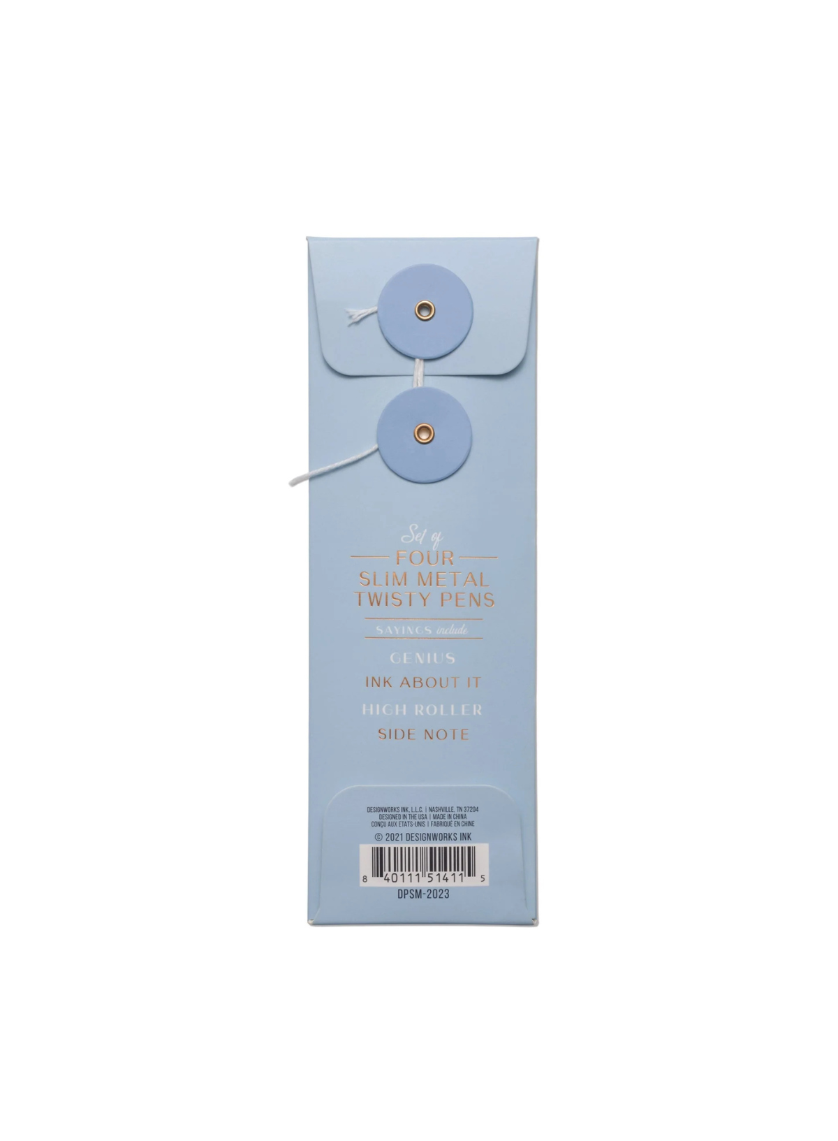 Twisty Slim Metal Pens in Blue from Designworks Ink