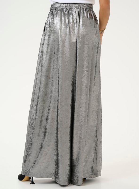 Lorina Wide Pants in Silver from Kaffe