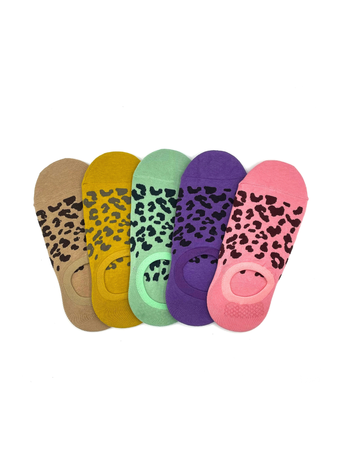 Leopard Trainer Socks in Ivy from Sixton