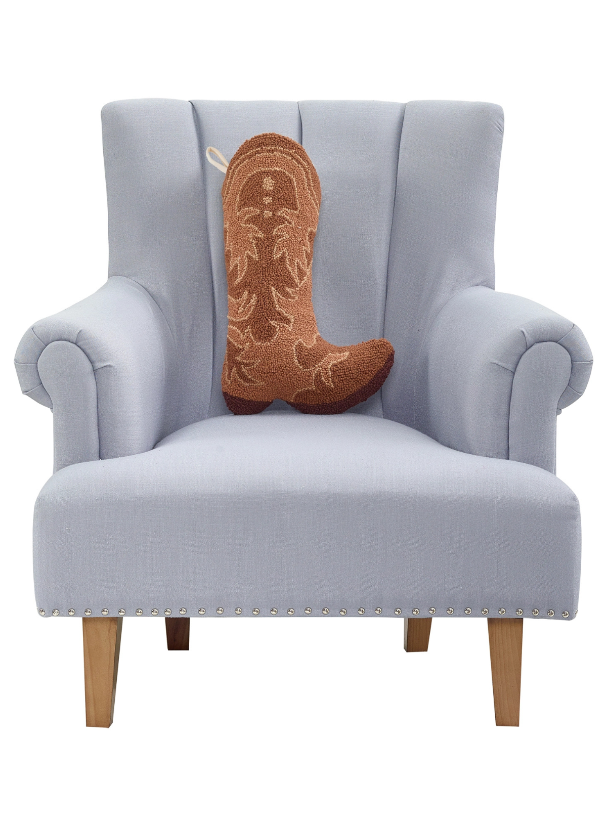 Brown Cowboy Boot Hook Stocking from Peking Handicraft