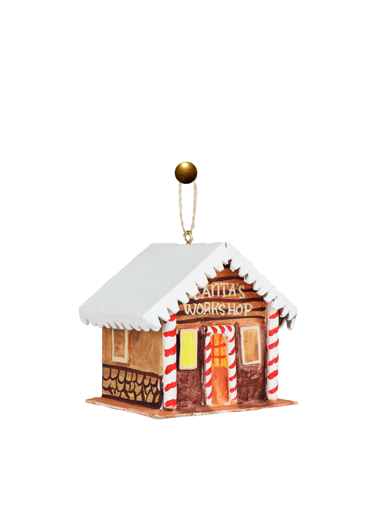 Papier Mache Santa's Workshop Christmas Decoration from Studio THIE