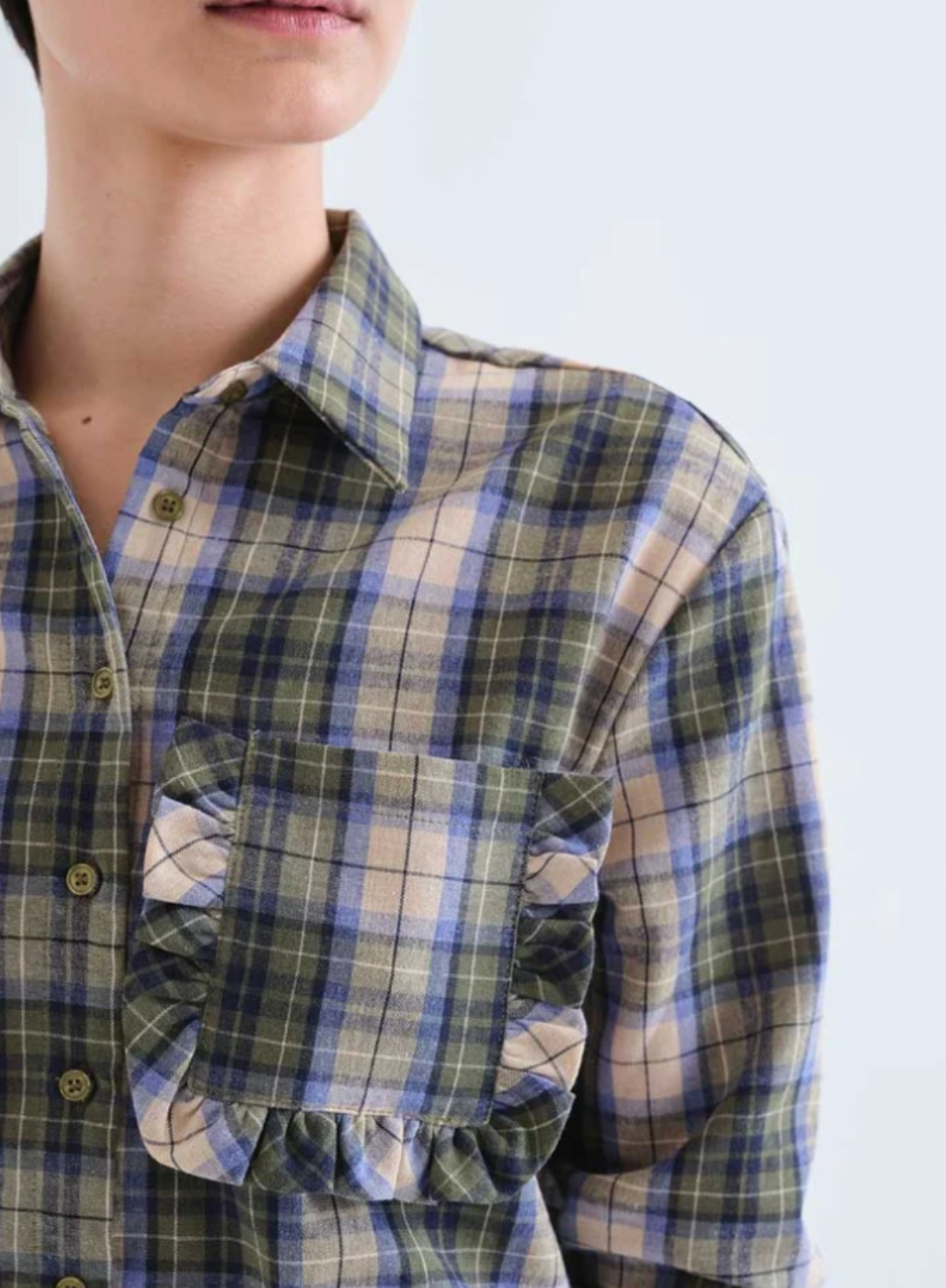 Compañia Fantastica Shirt in Green Plaid