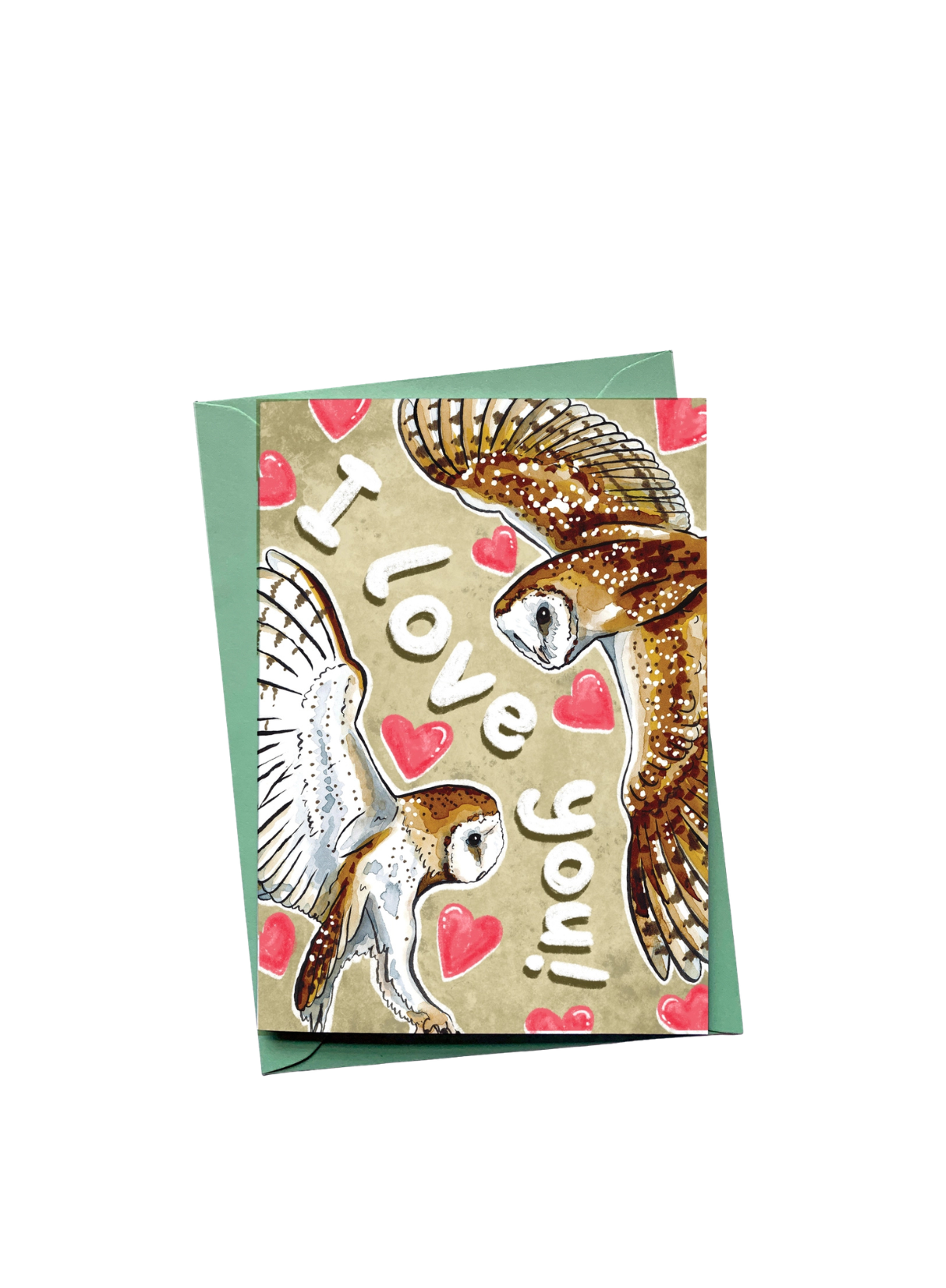 Alexia Claire I Love You Barn Owls Card