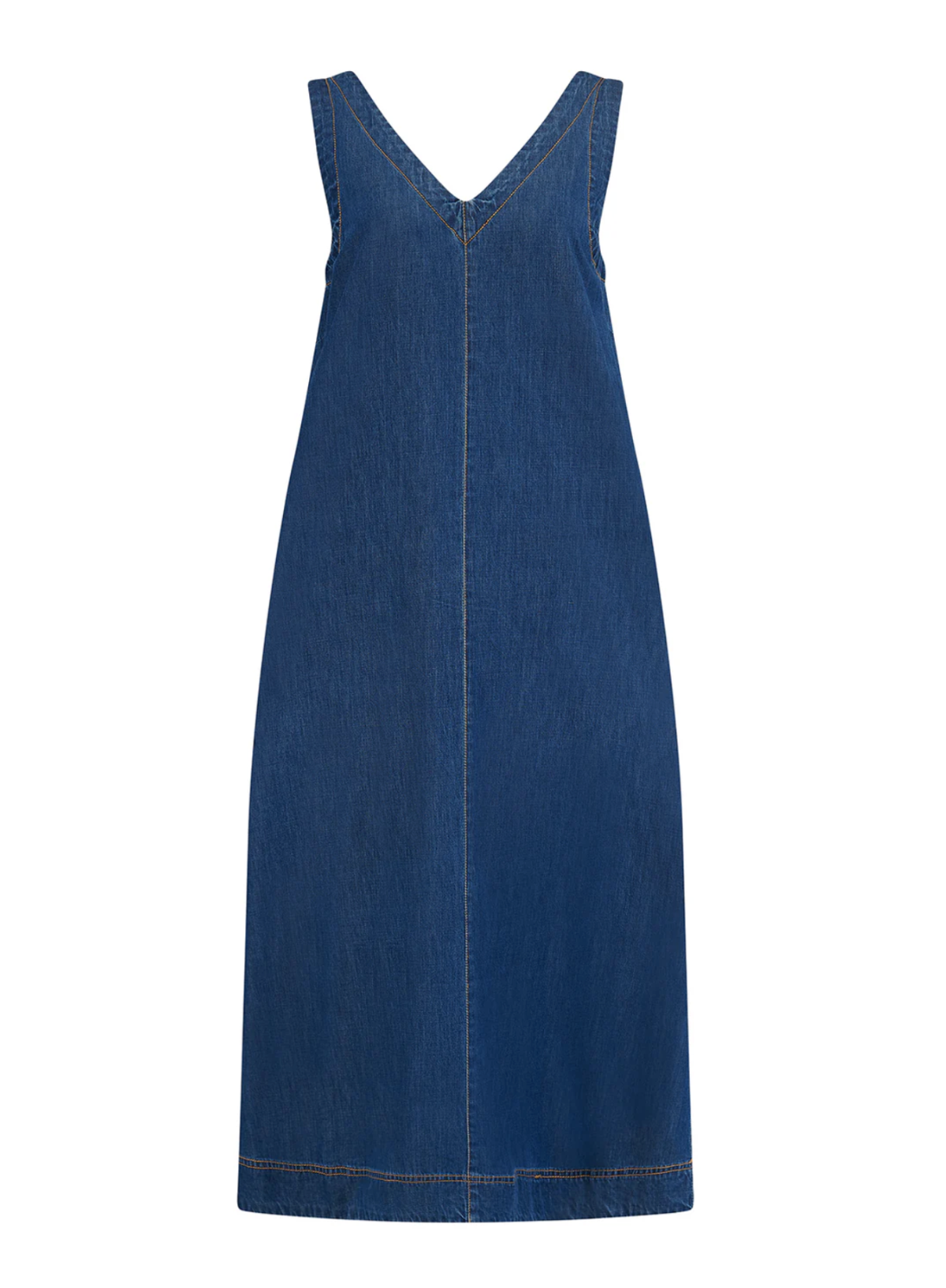 Sugarhill Cerys Midi Sundress in Blue Denim