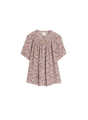 Short Sleeve Blouse in Violet from Indi & Cold