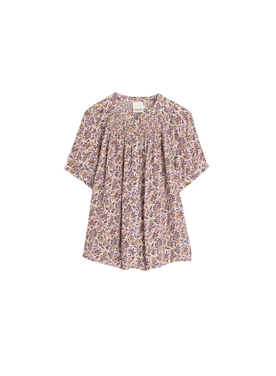 Short Sleeve Blouse in Violet from Indi & Cold