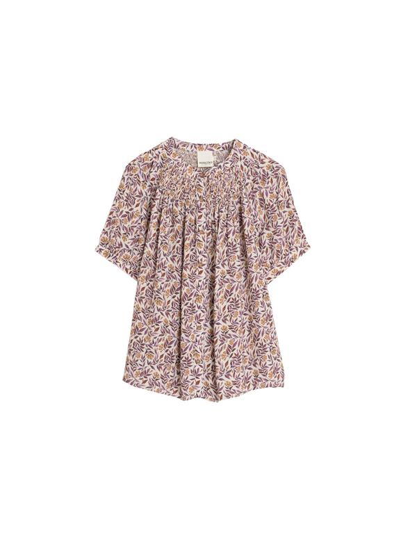 Short Sleeve Blouse in Violet from Indi & Cold