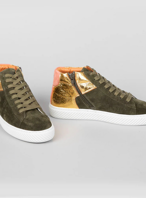 Nick Hi Top Trainer in Khaki from Esska