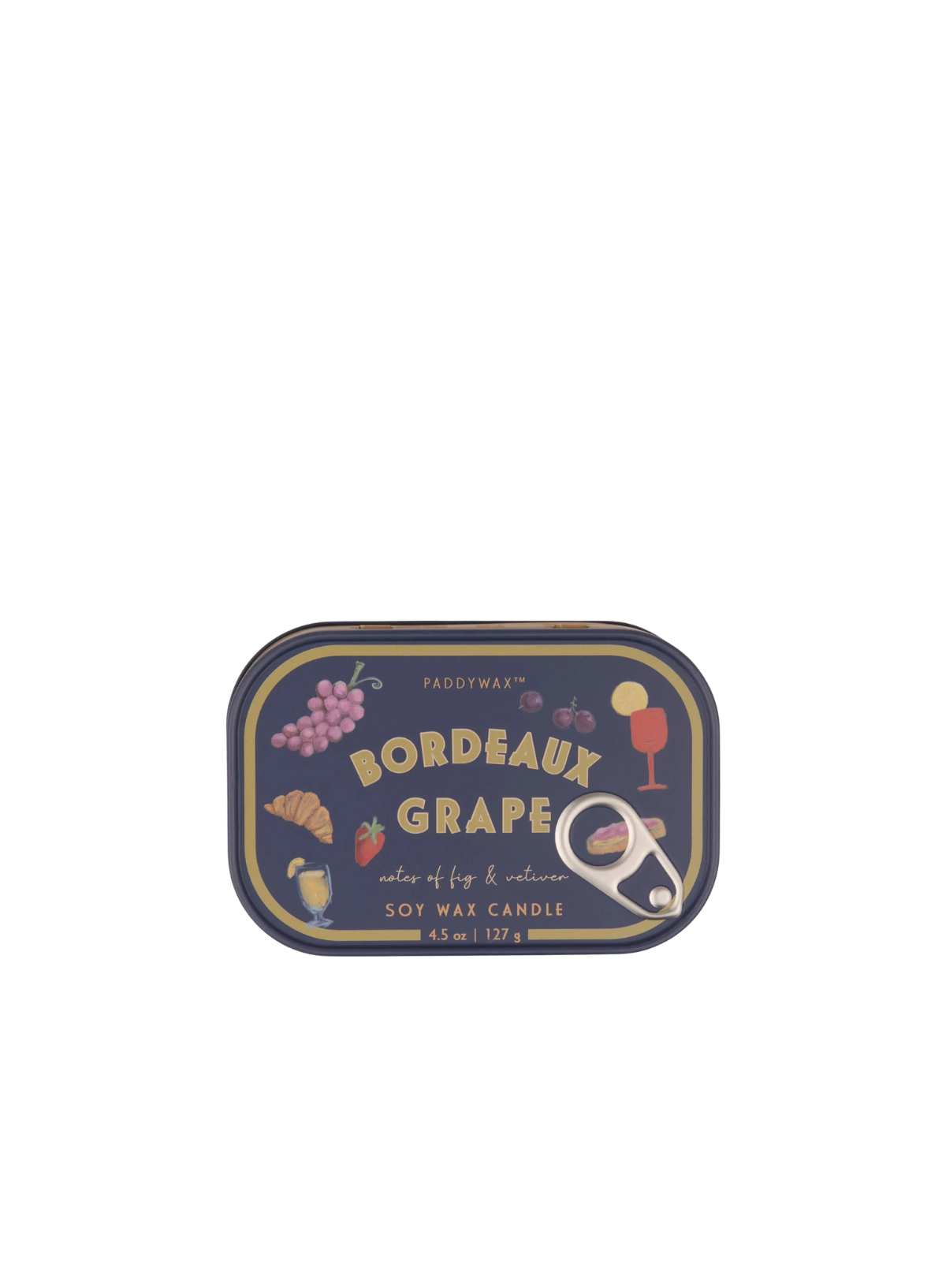 Bistro 4.5oz Printed Tin Candle - Bordeaux Grape from Designworks Ink
