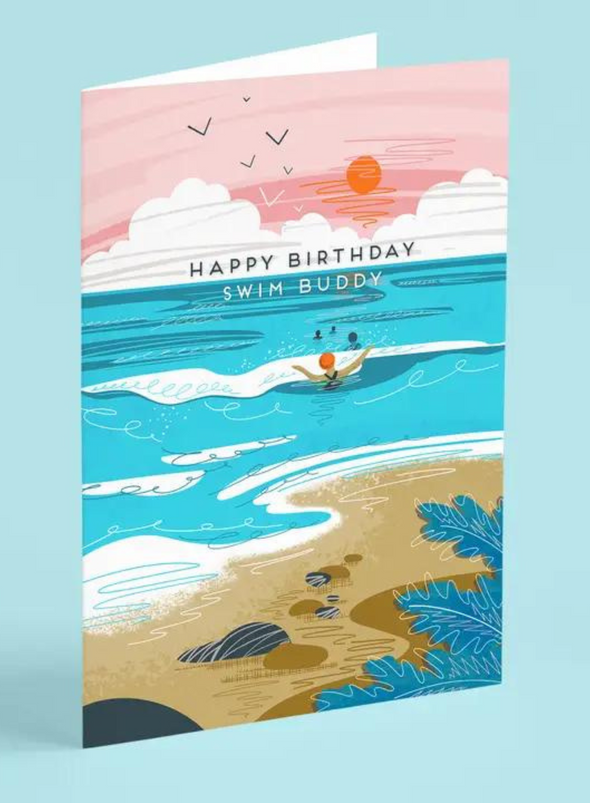 Happy Birthday Swim Buddy Card from Onneke