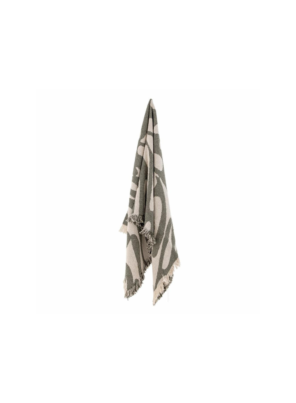 Alk Green Recycled Cotton Throw from Bloomingville