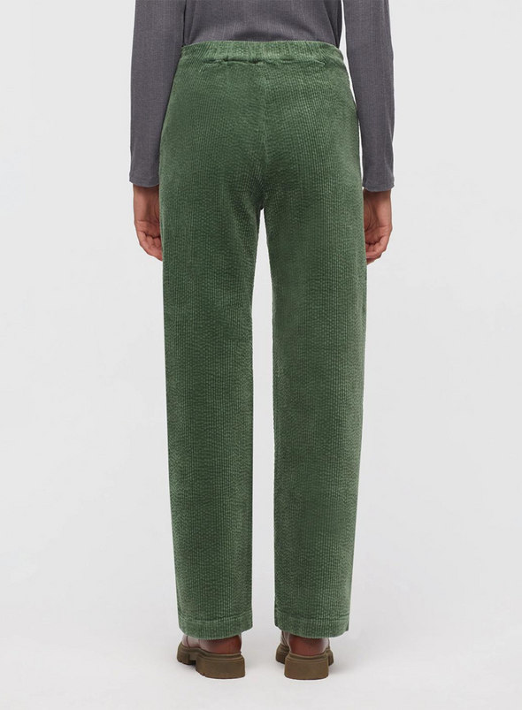 Corduroy Pants with Side Buttons in Green from Nice Things