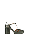 Chaza Heels in Metallic Gunmetal from Esska