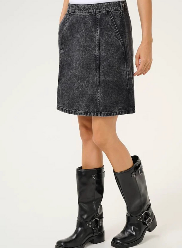 Emma Denim Skirt in Medium Grey Denim from Kaffe
