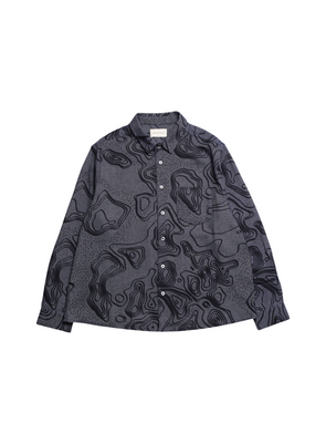 Day Shirt Contours Print in Navy Iris from Far Afield