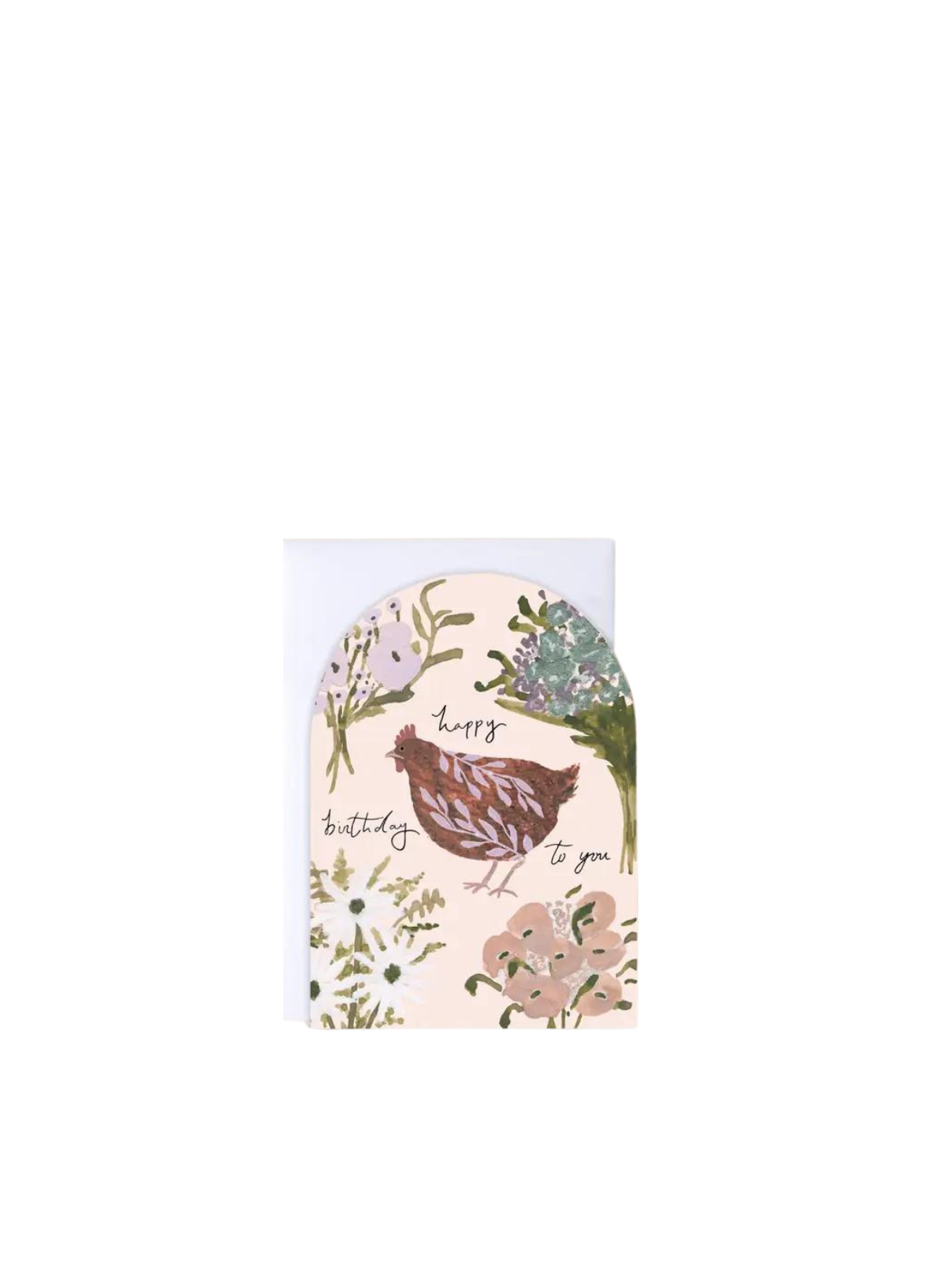Chicken ands Flowers Birthday Card from The Hidden Pearl Studio
