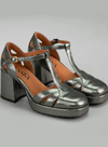 Chaza Heels in Metallic Gunmetal from Esska