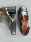 Chaza Heels in Metallic Gunmetal from Esska