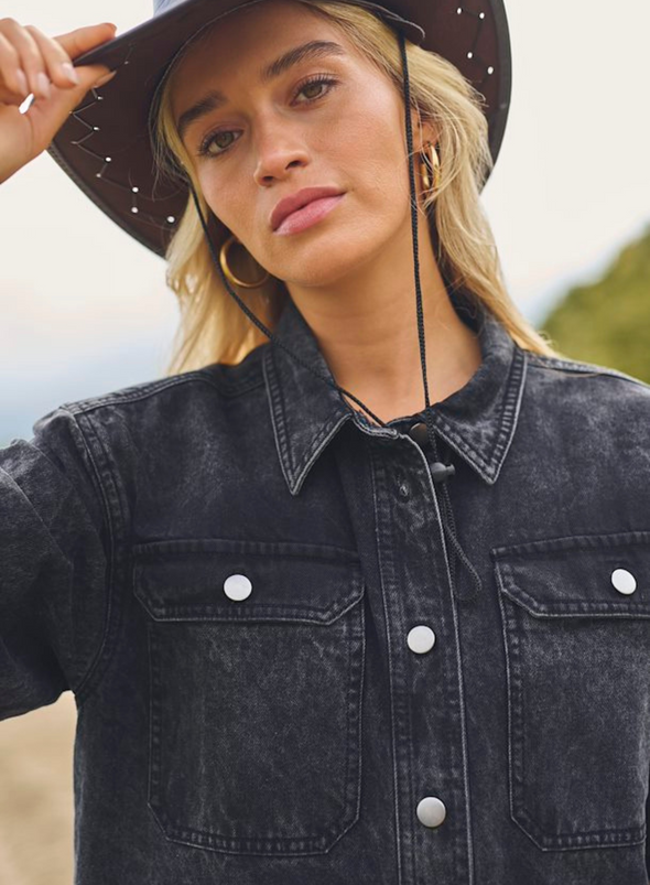 Emma Denim Shirt Dress in Medium Grey Denim from Kaffe