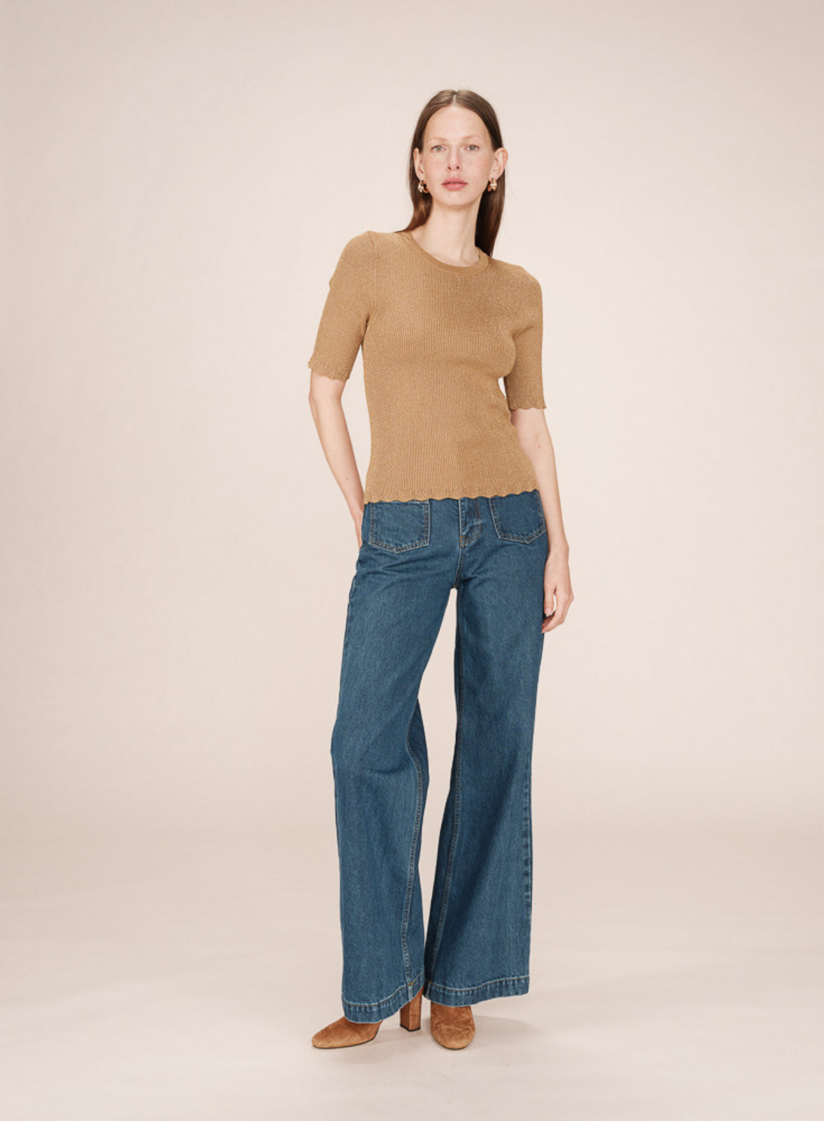 Saturne Top in Ochre from Grace & Mila