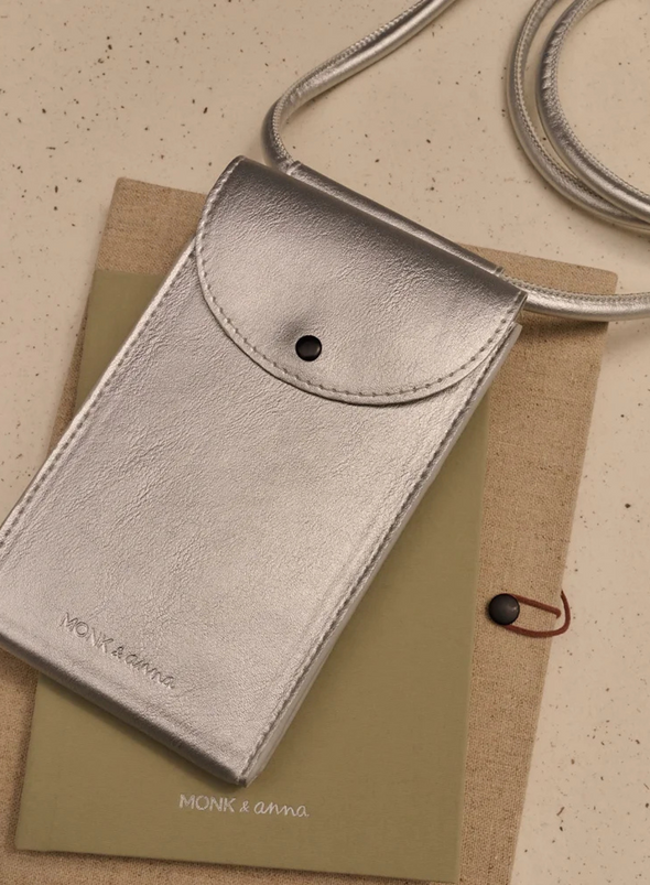 Phone Pouch in Hematite from Monk + Anna