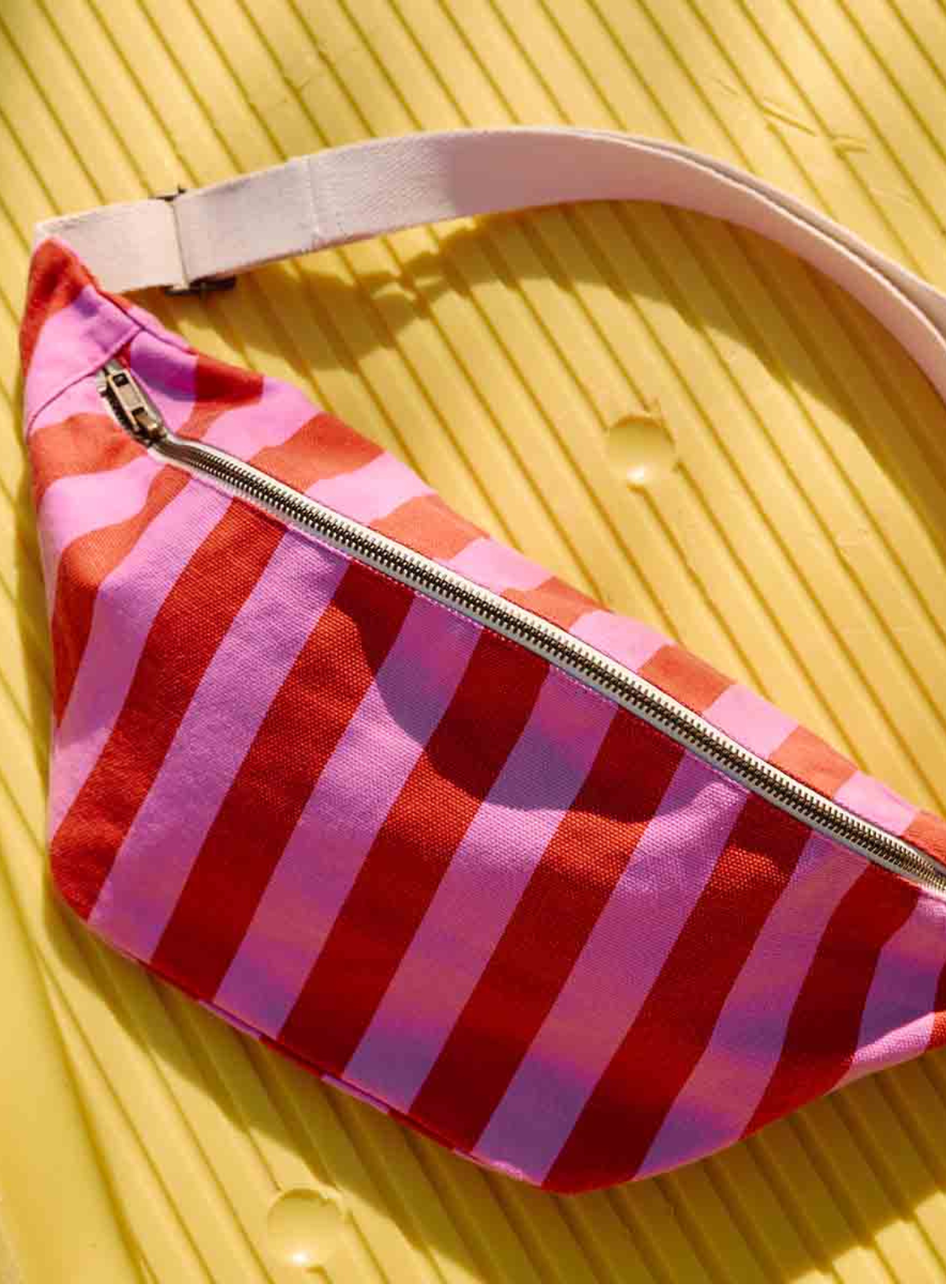 Rose in April Bum Bag Orchid Tomato Stripes