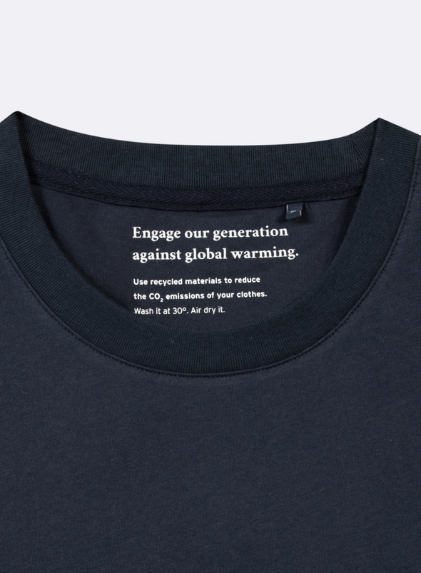Arcy Cotton T-Shirt in Navy from Faguo