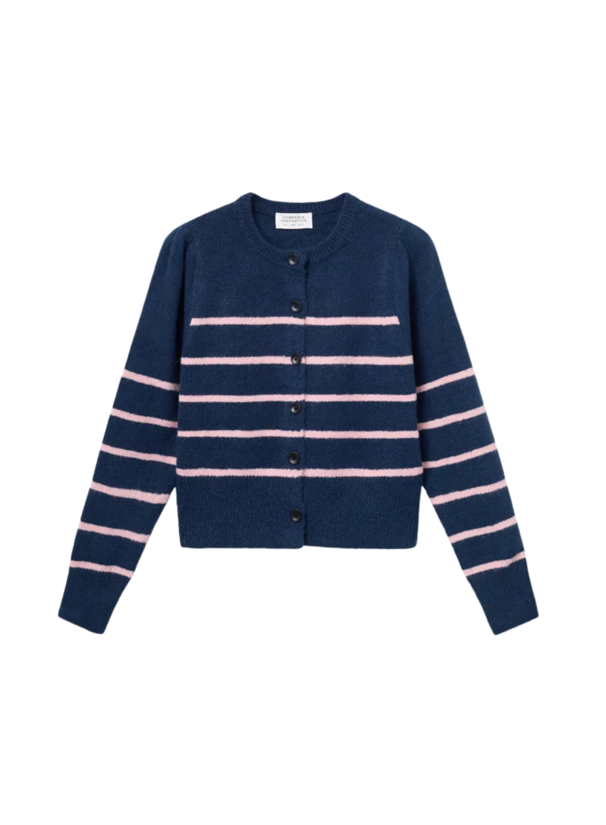 Striped Cardigan in Blue & Pink from Compañia Fantastica