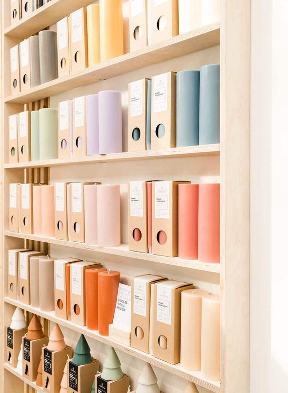 Pillar Candle in Peach 7.5x20cm from Original Home