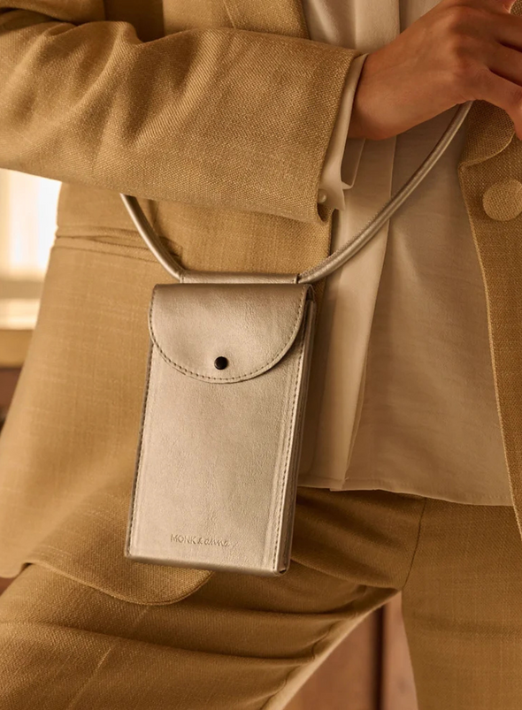 Phone Pouch in Hematite from Monk + Anna